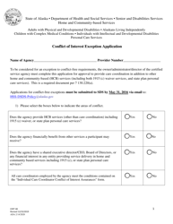 Document preview: Form CERT-48 Conflict of Interest Exception Application - Alaska