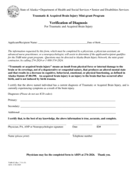 Form TABI-02 Tabi Verification of Diagnosis - Alaska