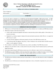 Document preview: Form Tele-02A Consent for Idd Teleassessment - Alaska