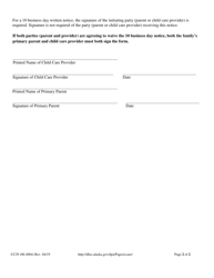 Form CC29 Termination of Child Care Services - Alaska, Page 2