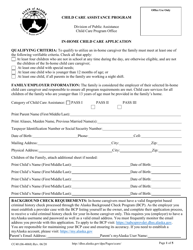 Form CC40 In-home Child Care Application - Alaska