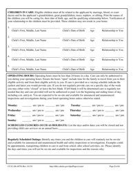 Form CC42 Approved Relative Child Care Provider Application - Alaska, Page 2