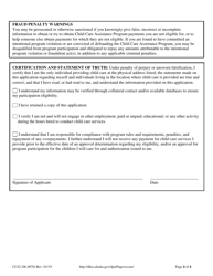 Form CC42 Approved Relative Child Care Provider Application - Alaska, Page 4