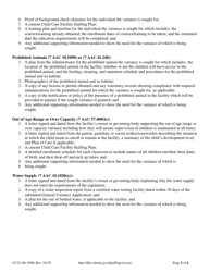 Form CC25 General Variance Application - Alaska, Page 2