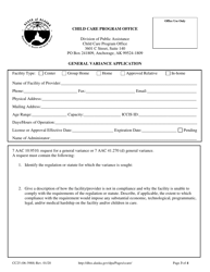 Form CC25 General Variance Application - Alaska, Page 3