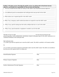 Form CC89 Plan of Care for a Child With Special Needs - Alaska, Page 2
