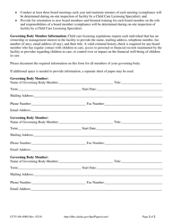 Form CC55 Governing Body Information - Alaska, Page 2