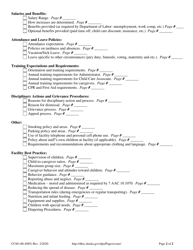 Form CC60 Child Care Facility Personnel Policies Checklist - Alaska, Page 2