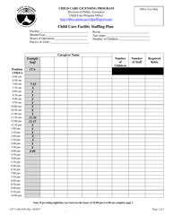 Document preview: Form CC71 Child Care Facility Staffing Plan - Alaska