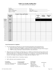Form CC71 Child Care Facility Staffing Plan - Alaska, Page 2
