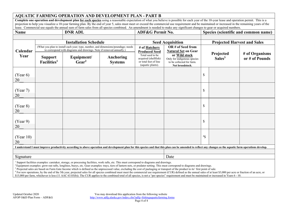 Aquatic Farm Operation and Development Plan - Alaska, Page 4