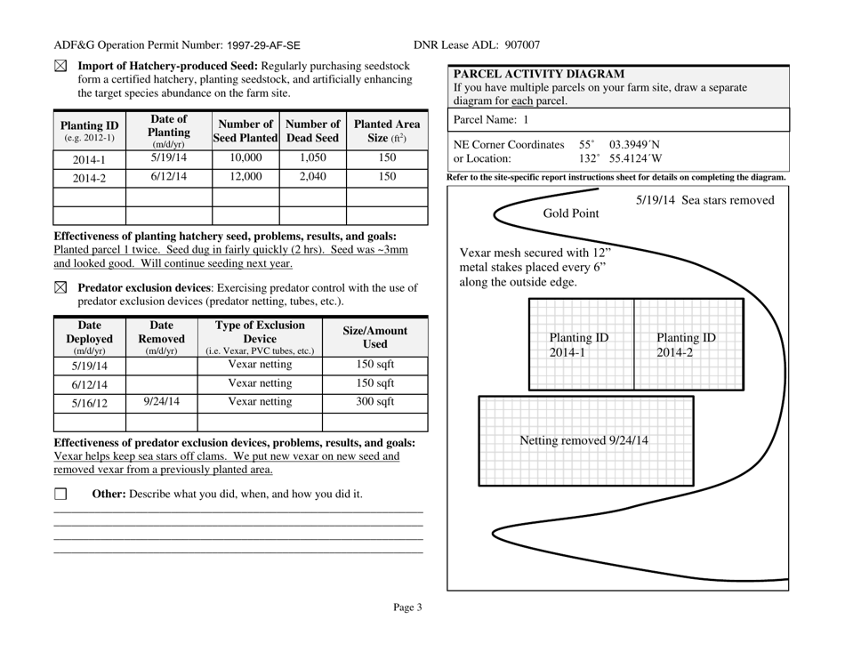 Sample Aquatic Farming on-Bottom Site-Specific Report - Alaska, Page 3