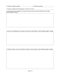 Cultural Education Permit Application - Alaska, Page 2