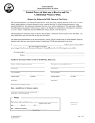Form 1100-741 Request for Release of Coar Data to a Third Party (Limited Power of Attorney) - Alaska, Page 2