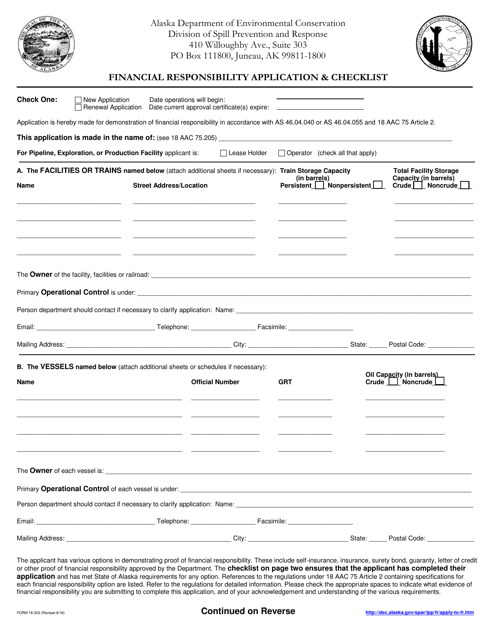 Form 18-303  Printable Pdf