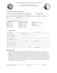 Application for Approval of an Oil Discharge Prevention and Contingency Plan - Alaska, Page 2