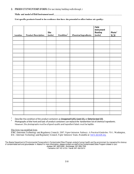 Appendix I Building Inventory and Indoor Air Sampling Questionnaire - Alaska, Page 10