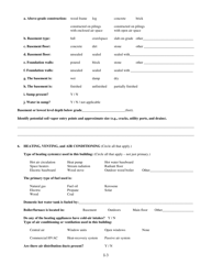 Appendix I Building Inventory and Indoor Air Sampling Questionnaire - Alaska, Page 5