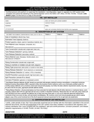 ADEC Form 18-0500 Underground Storage Tank Registration and Certification - Alaska, Page 2