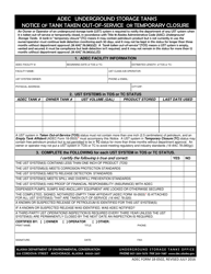 Document preview: ADEC Form 18-0502 Notice of Tank Taken out-Of-Service or Temporary Closure - Alaska