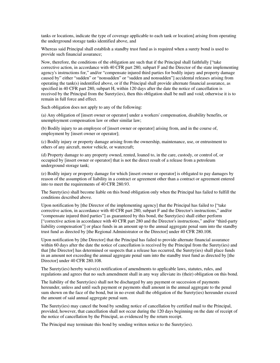 40 Cfr 280.98 Surety Bond - Alaska, Page 2