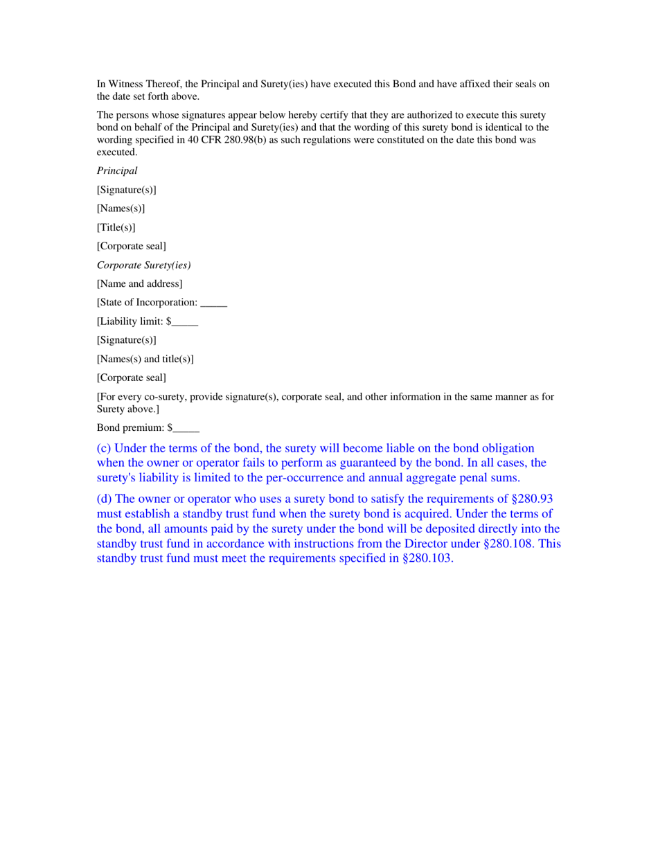 40 Cfr 280.98 Surety Bond - Alaska, Page 3