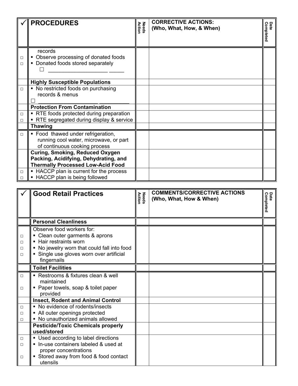 Self Assessment Checklist - Alaska, Page 3