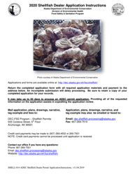 Instructions for Form SHELL-016-ADEC Shellfish Dealer Application - Alaska