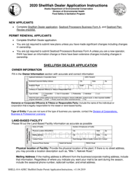 Instructions for Form SHELL-016-ADEC Shellfish Dealer Application - Alaska, Page 2