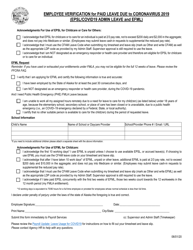 Employee Verification for Paid Leave Due to Coronavirus 2019 (Epsl/Covid19 Admin Leave and Efml) - Alaska, Page 2