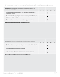 Performance Evaluation Form - Alaska, Page 4