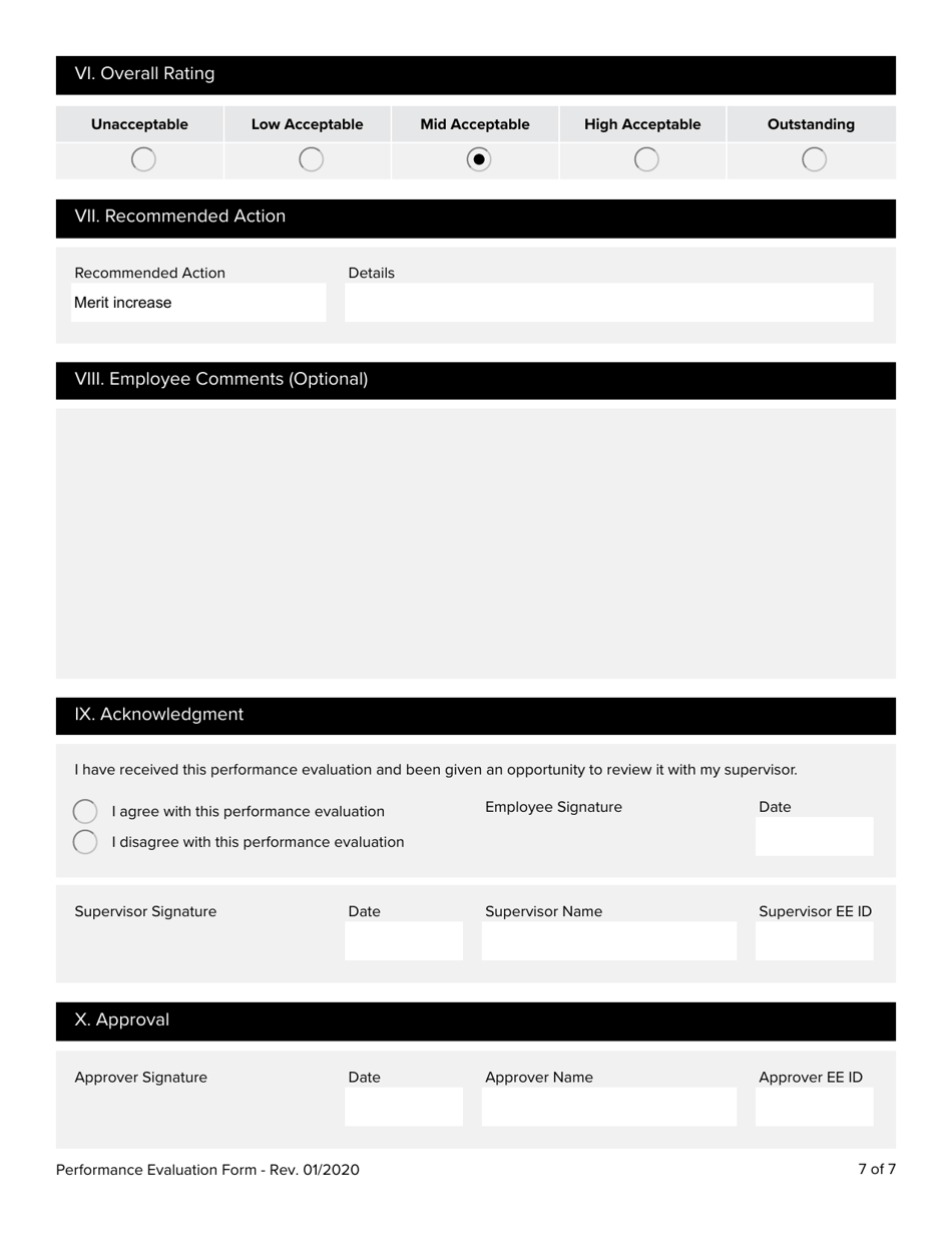 Performance Evaluation Form - Alaska, Page 7