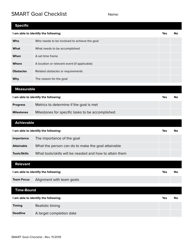 Document preview: Smart Goal Checklist - Alaska