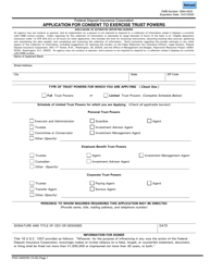 FDIC Form 6200/09 Application for Consent to Exercise Trust Powers
