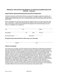 NCUA Form 4063A Individual Application for Approval of Official or Senior Executive Officer, Page 8
