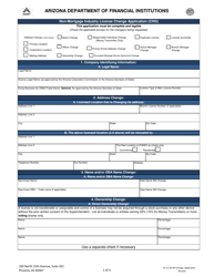 Non-mortgage Industry License Change Application (Chg) - Arizona
