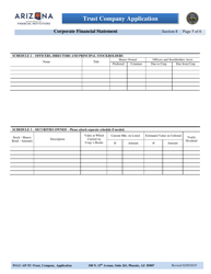 Section 8 Trust Company Application - Corporate Financial Statement - Arizona, Page 5