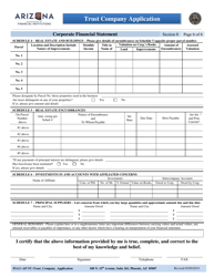 Section 8 Trust Company Application - Corporate Financial Statement - Arizona, Page 6