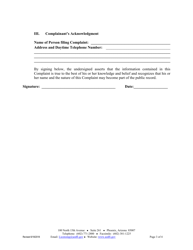 Property Tax Agent Violation Complaint - Arizona, Page 4