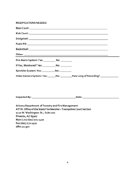 Trampoline Court Inspection Form - Arizona, Page 4