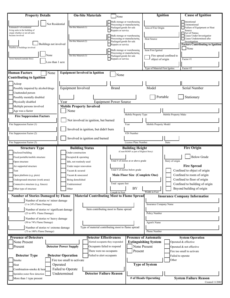 Nfirs Incident Field Notes - Fill Out, Sign Online and Download PDF ...