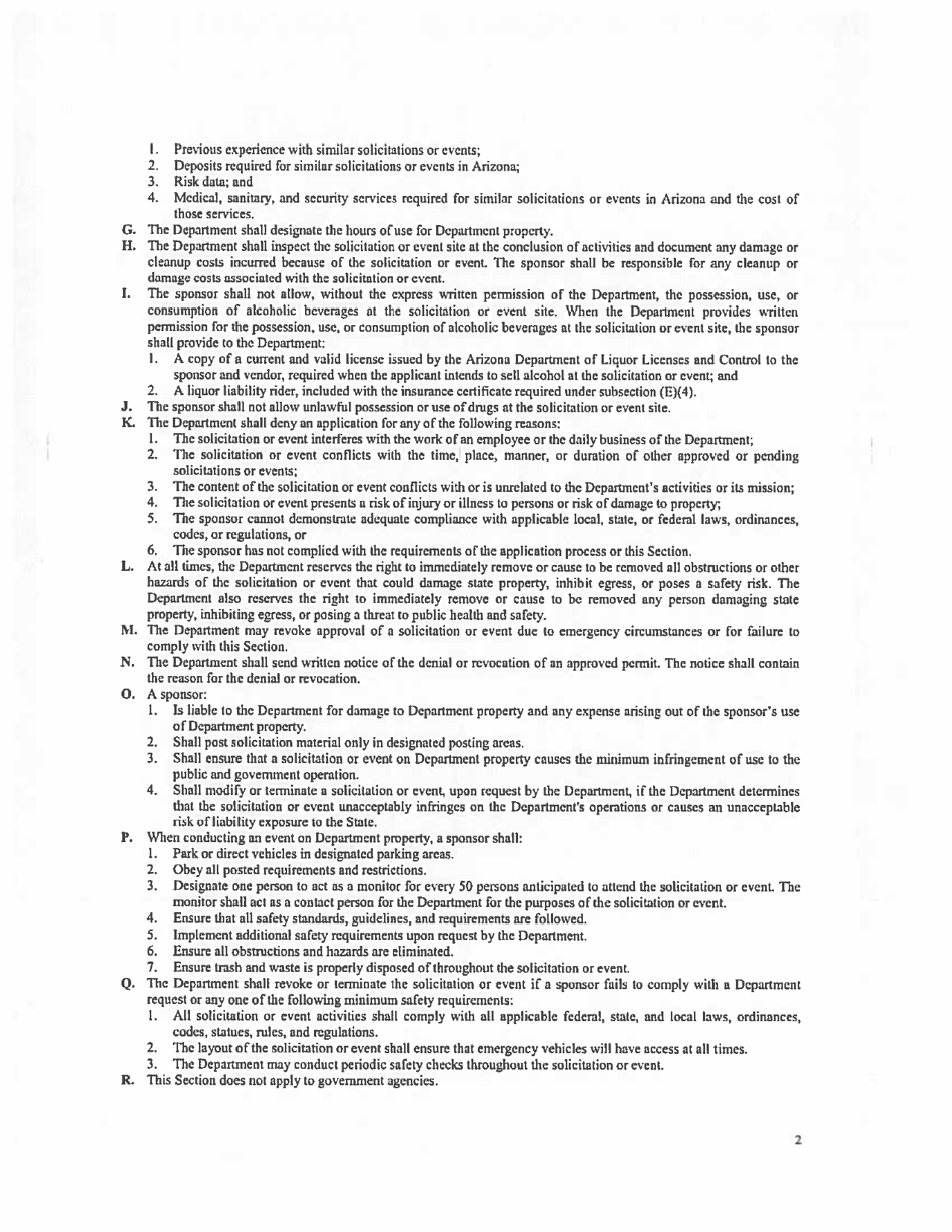 Form 9083 Solicitation / Event Application - Arizona, Page 5