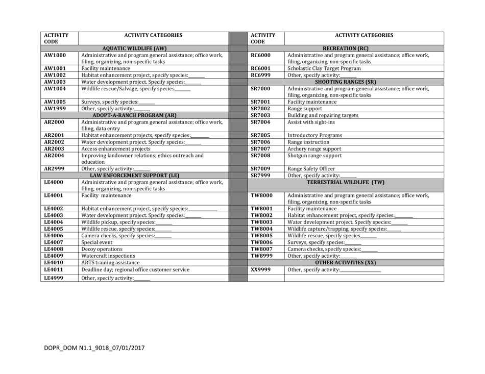 Form 9018 Volunteer BI-Weekly Timesheet - Arizona, Page 2