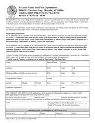 Form 306 &quot;High Achievement Scout License Application&quot; - Arizona