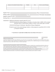 Form 2710-A Aquatic Stocking License Application - Arizona, Page 2
