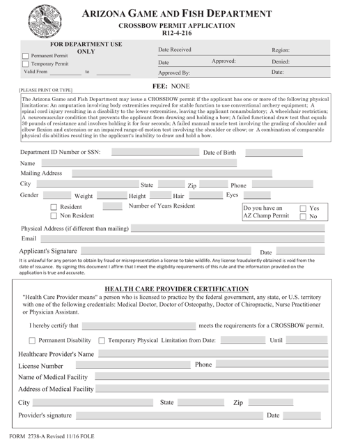 Form 2738-A  Printable Pdf