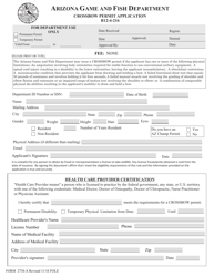 Form 2738-A Download Printable PDF or Fill Online Crossbow Permit ...