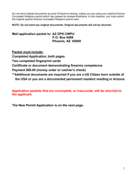 Form DPS802-07202-F Ccw Permit Application - Arizona, Page 2