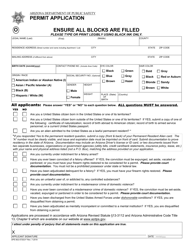 Form DPS802-07202-F Ccw Permit Application - Arizona, Page 3