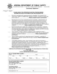 Document preview: Change Name/Address/Lost/Stolen/Damaged/Non-receipt of Permit/Error on Permit - Arizona